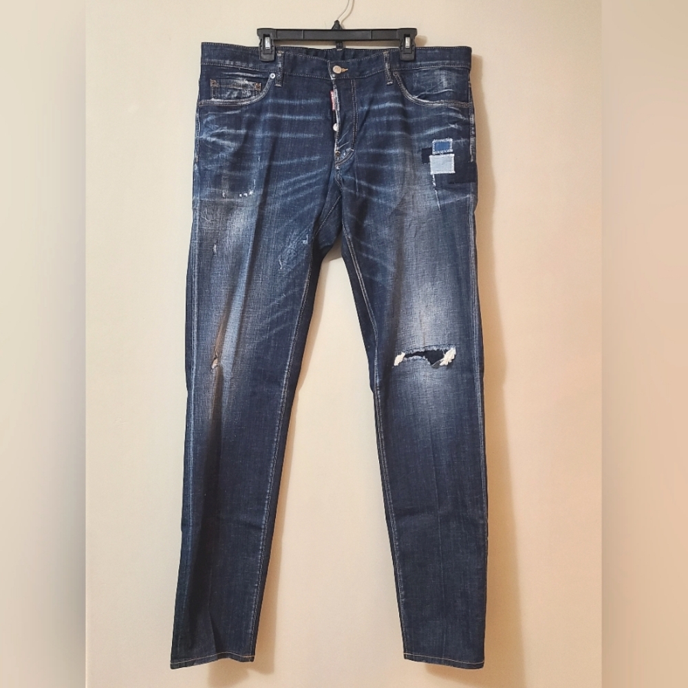 DSQUARED2 🇨🇦 Canadian Denim Collection Slim Jeans with Patches - 42" Waist